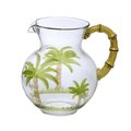 Repartir AC-0611 Palm Tree 3 qt. Pitcher with Bamboo Handle RE1820820